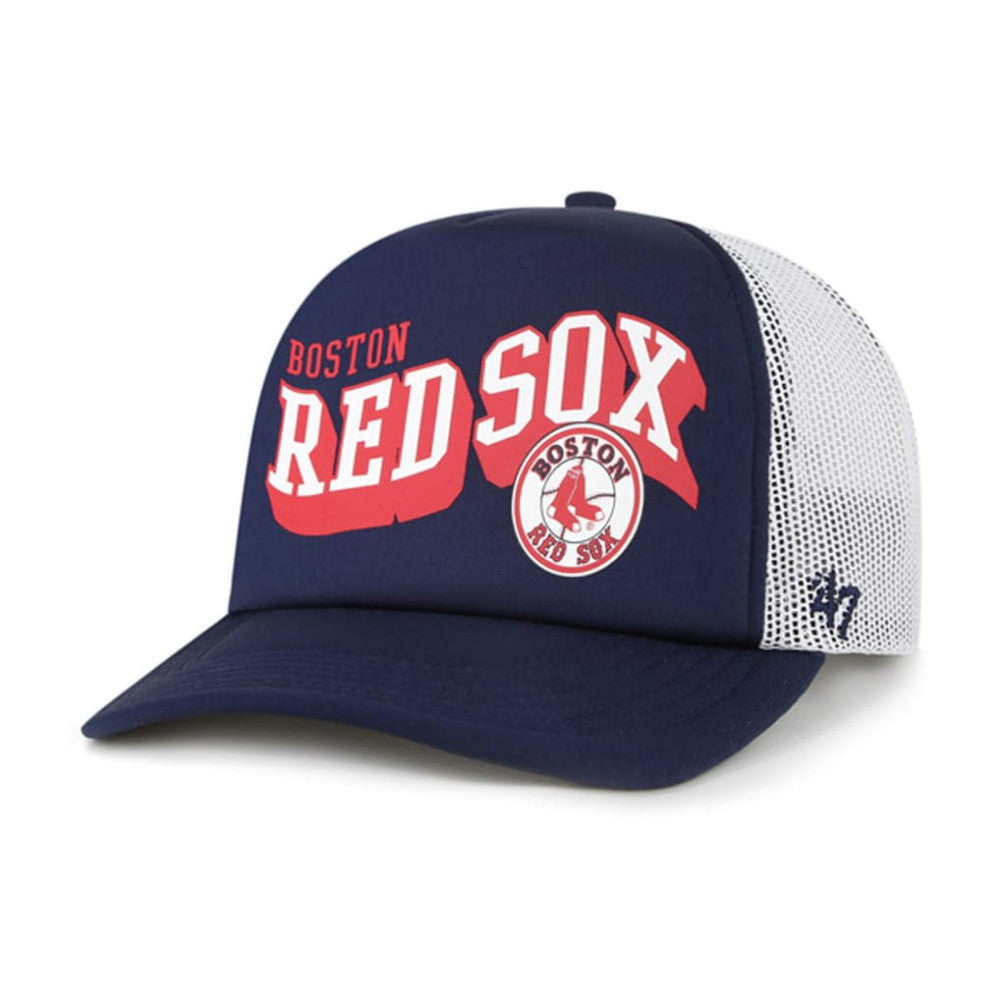 Boston Red Sox '47 Meander Foam Trucker Snapback Hat - Navy Hats