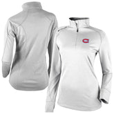 Montreal Canadiens Columbia Women's Omni-Wick Shotgun 2.0 Quarter-Zip Pullover Top - White | US 202128455