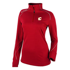 Calgary Flames Columbia Women's Omni-Wick Shotgun 2.0 Quarter-Zip Pullover Top - Red | US 202128457