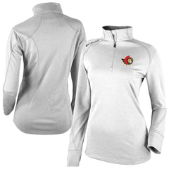 Ottawa Senators Columbia Women's Omni-Wick Shotgun 2.0 Quarter-Zip Pullover Top - White | US 202128458