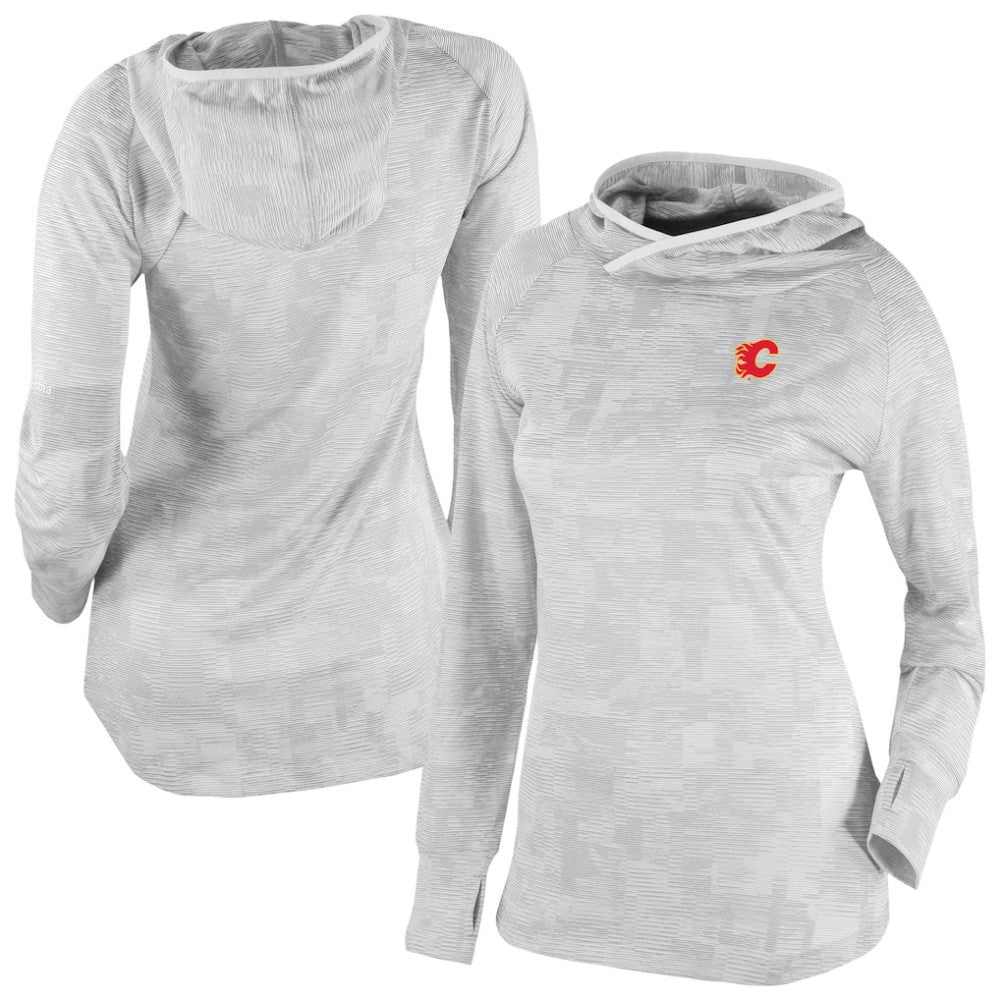Calgary Flames Columbia Women's Omni-Wick Sunday Ball Pullover Hoodie - White | US 202128464