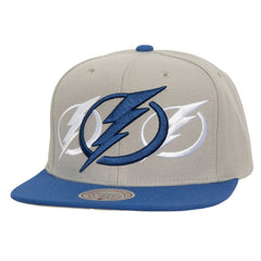 Tampa Bay Lightning Mitchell & Ness Soul Triple Up Snapback Hat - Gray | US 202134827