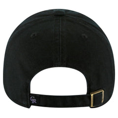 Colorado Rockies '47 Youth Clean Up Adjustable Hat - Black Hats