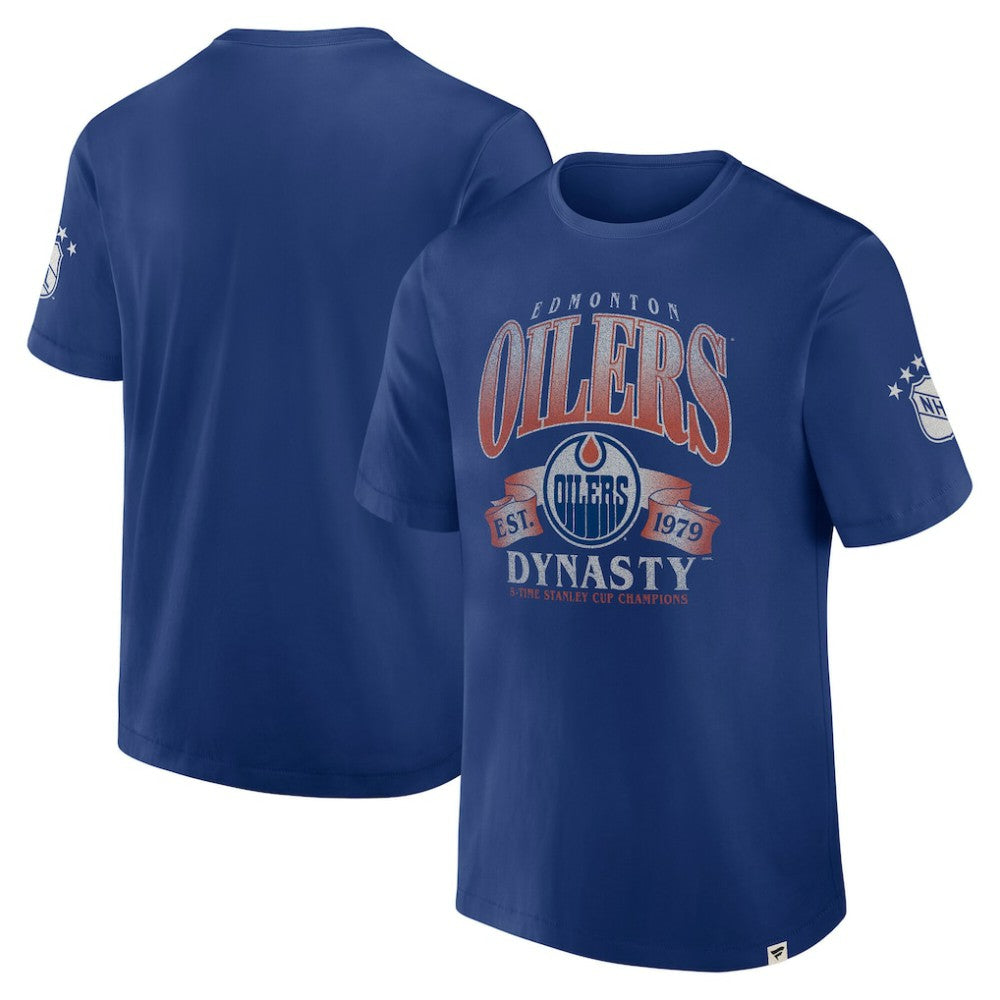 Edmonton Oilers Fanatics Decades Collection Made To Last T-Shirt - Blue | US 202135509