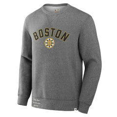 Boston Bruins Fanatics Decades Collection Legendary Fleece Pullover Sweatshirt - Heather Gray | US 202135599