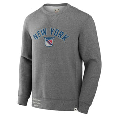 New York Rangers Fanatics Decades Collection Legendary Fleece Pullover Sweatshirt - Heather Gray | US 202135611