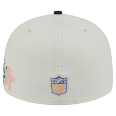 Dallas Cowboys New Era Tonal Florals 59FIFTY Fitted Hat - Cream/Navy Hats