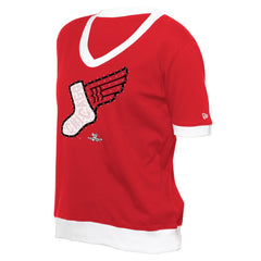 Chicago White Sox New Era Women's 2025 City Connect Rhinestone V-Neck T-Shirt - Red T-shirts