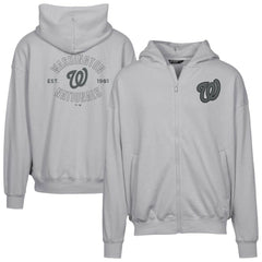 Washington Nationals Levelwear Uphill Abyssal Full-Zip Hoodie - Gray Hoodies