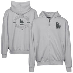 Los Angeles Dodgers Levelwear Uphill Abyssal Full-Zip Hoodie - Gray Hoodies