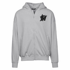 Miami Marlins Levelwear Uphill Abyssal Full-Zip Hoodie - Gray Hoodies