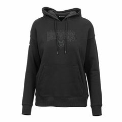 Milwaukee Brewers Levelwear Women's Adorn Darkmoon Pullover Hoodie - Black Hoodies