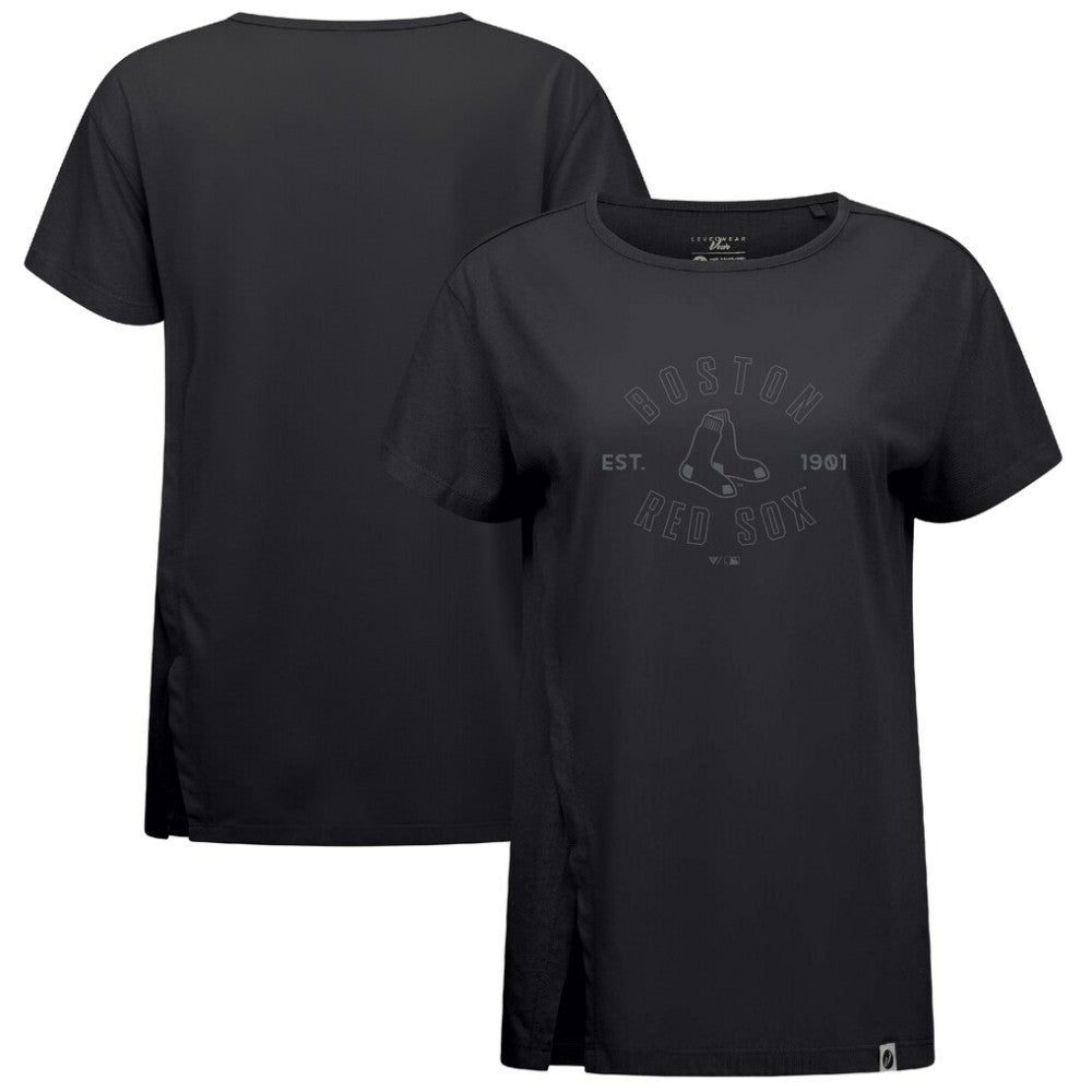 Boston Red Sox Levelwear Women's Influx Abyssal T-Shirt - Black T-shirts