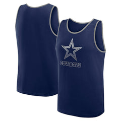 Dallas Cowboys Logo Athletic Unmatched Success Tank Top - Navy Tops