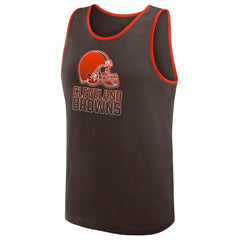 Cleveland Browns Logo Athletic Unmatched Success Tank Top - Brown Tops