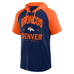 Denver Broncos Logo Athletic Prime Hoodie T-Shirt - Navy Hoodies