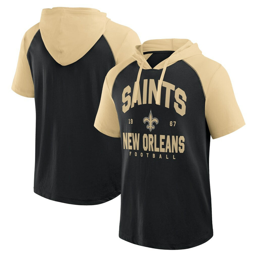 New Orleans Saints Logo Athletic Prime Hoodie T-Shirt - Black Hoodies