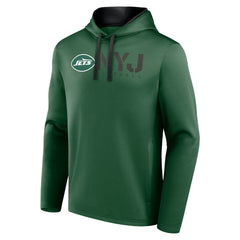 New York Jets Logo Athletic Head Start Pullover Hoodie - Green Hoodies