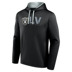 Las Vegas Raiders Logo Athletic Head Start Pullover Hoodie - Black Hoodies