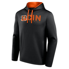 Cincinnati Bengals Logo Athletic Head Start Pullover Hoodie - Black Hoodies