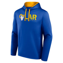 Los Angeles Rams Logo Athletic Head Start Pullover Hoodie - Royal Hoodies