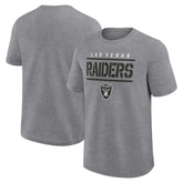 Las Vegas Raiders Logo Athletic Top Notch T-Shirt - Heather Gray T-shirts