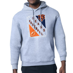 Chicago Bears Starter Shield Logo Pullover Hoodie - Heather Gray Hoodies