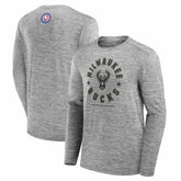Milwaukee Bucks NBA Hoops for Troops Long Sleeve T-Shirt Heather Gray - Fanatics