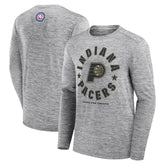 Indiana Pacers NBA Hoops for Troops Long Sleeve T-Shirt Heather Gray - Fanatics