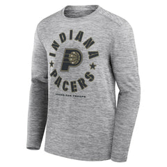 Indiana Pacers NBA Hoops for Troops Long Sleeve T-Shirt Heather Gray - Fanatics