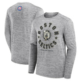 Boston Celtics NBA Hoops for Troops Long Sleeve T-Shirt Heather Gray - Fanatics