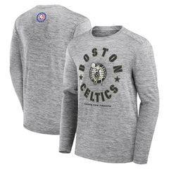 Boston Celtics NBA Hoops for Troops Long Sleeve T-Shirt Heather Gray - Fanatics