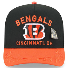 Cincinnati Bengals New Era 2025 NFL Draft On Stage A-Frame 59FIFTY Fitted Hat - Black/Orange Hats