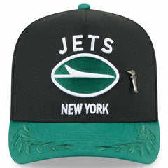 New York Jets New Era 2025 NFL Draft On Stage A-Frame 59FIFTY Fitted Hat - Black/Green Hats