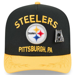 Pittsburgh Steelers New Era 2025 NFL Draft On Stage A-Frame 59FIFTY Fitted Hat - Black/Gold Hats