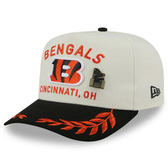 Cincinnati Bengals New Era 2025 NFL Draft A-Frame 59FIFTY Fitted Hat - Cream/Black Hats