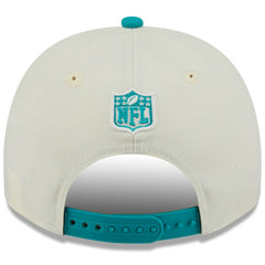 Miami Dolphins New Era 2025 NFL Draft A-Frame 9FIFTY Snapback Hat - Cream/Aqua Hats
