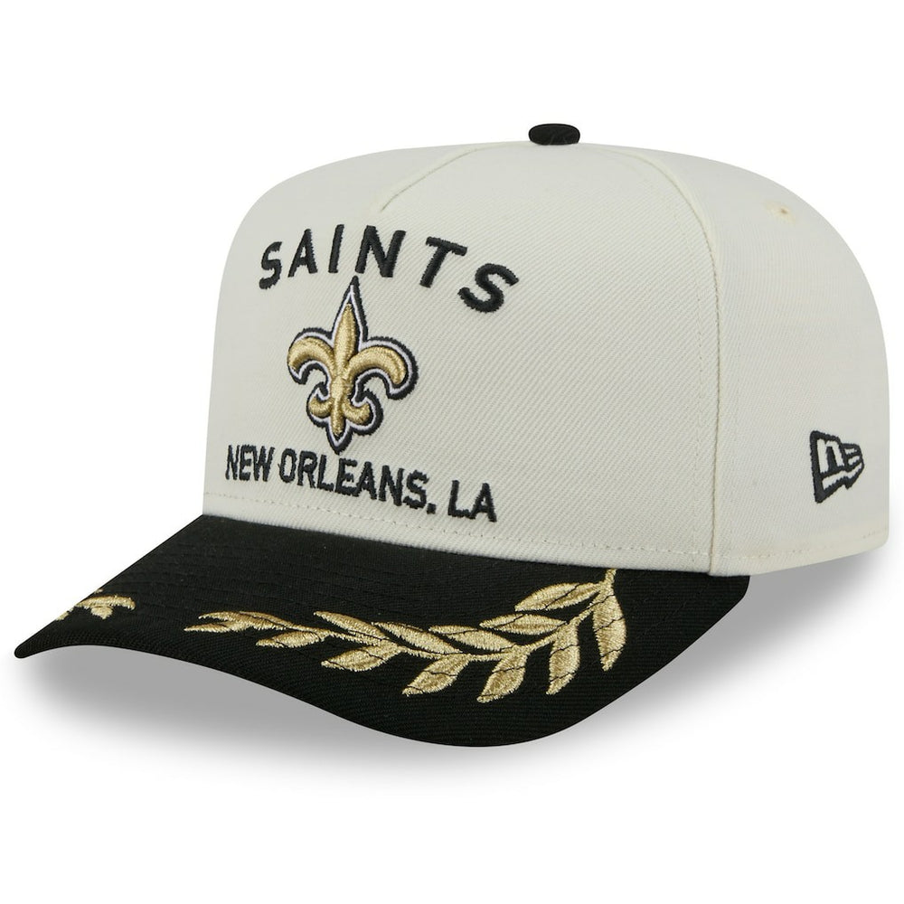 New Orleans Saints New Era 2025 NFL Draft A-Frame 9FIFTY Snapback Hat - Cream/Black Hats