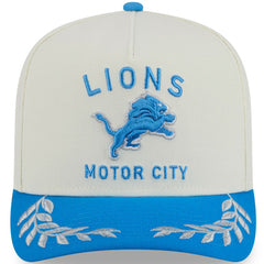 Detroit Lions New Era 2025 NFL Draft A-Frame 9FIFTY Snapback Hat - Cream/Blue Hats