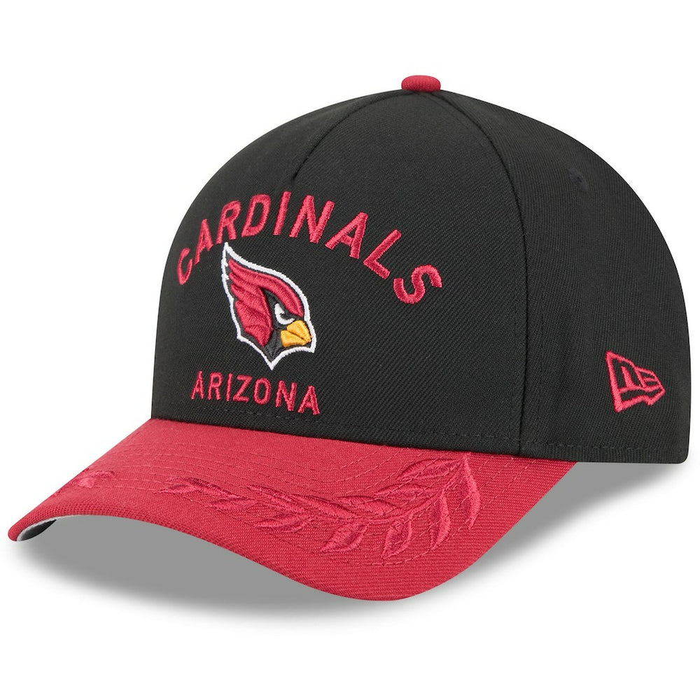 Arizona Cardinals New Era 2025 NFL Draft 9FORTY A-Frame M-Crown Adjustable Hat - Black/Cardinal Hats