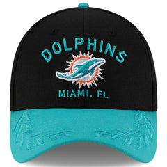 Miami Dolphins New Era 2025 NFL Draft 39THIRTY Flex Hat - Black/Aqua Hats