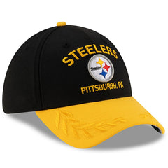 Pittsburgh Steelers New Era 2025 NFL Draft 39THIRTY Flex Hat - Black/Gold Hats