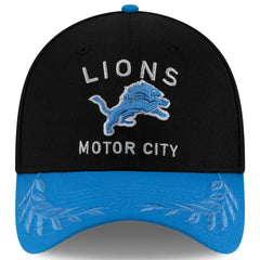 Detroit Lions New Era 2025 NFL Draft 39THIRTY Flex Hat - Black/Blue Hats