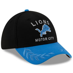 Detroit Lions New Era 2025 NFL Draft 39THIRTY Flex Hat - Black/Blue Hats