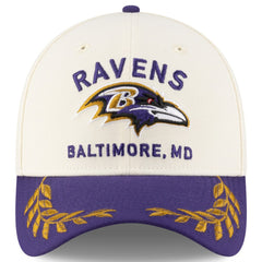 Baltimore Ravens New Era 2025 NFL Draft 39THIRTY Flex Hat - Cream/Purple Hats