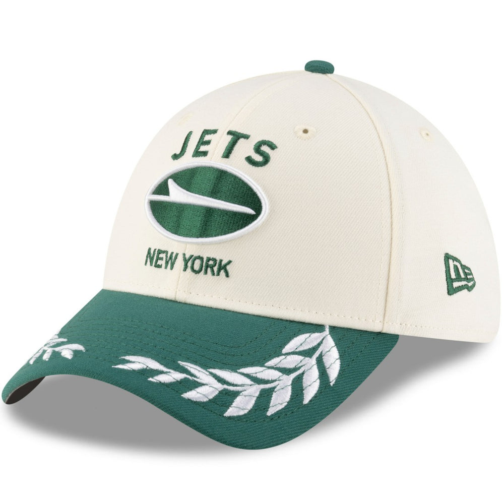 New York Jets New Era 2025 NFL Draft 39THIRTY Flex Hat - Cream/Green Hats