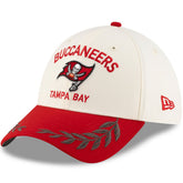 Tampa Bay Buccaneers New Era 2025 NFL Draft 39THIRTY Flex Hat - Cream/Red Hats