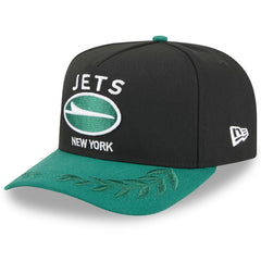 New York Jets New Era Youth 2025 NFL Draft A-Frame 9FIFTY Snapback Hat - Black/Green Hats