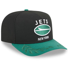 New York Jets New Era Youth 2025 NFL Draft A-Frame 9FIFTY Snapback Hat - Black/Green Hats