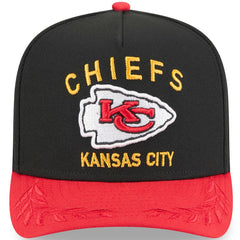 Kansas City Chiefs New Era Youth 2025 NFL Draft A-Frame 9FIFTY Snapback Hat - Black/Red Hats